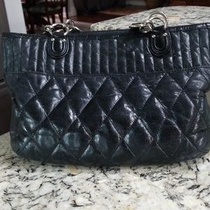Coach Poppy Leather Quilted Tote